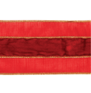 Новогоднее украшение "Бархатная Лента", цвет красный