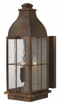 Настенный фонарь h53, w20, d26cm, IP44, 3*60W E14, бронза